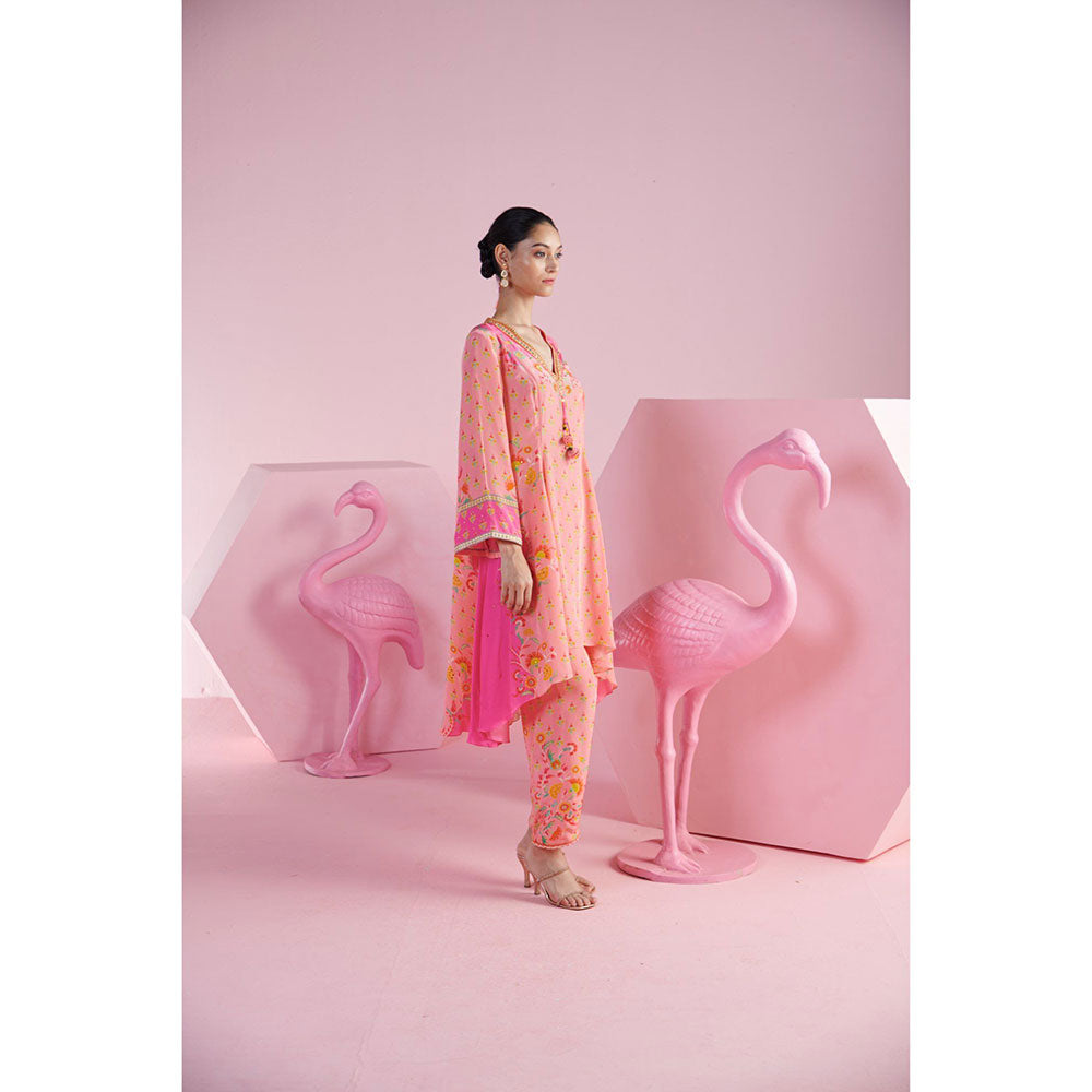 MANDIRA WIRK Women'S Aseem Floral Kurta and Pant (Set of 2)