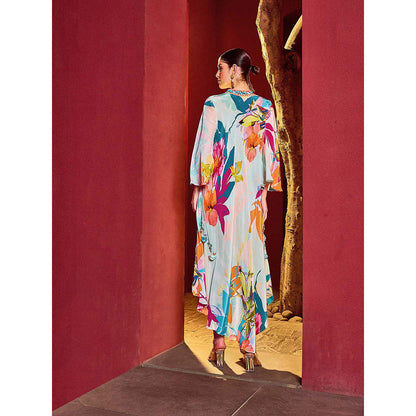 MANDIRA WIRK Sky Asymmetrical Printed Dress