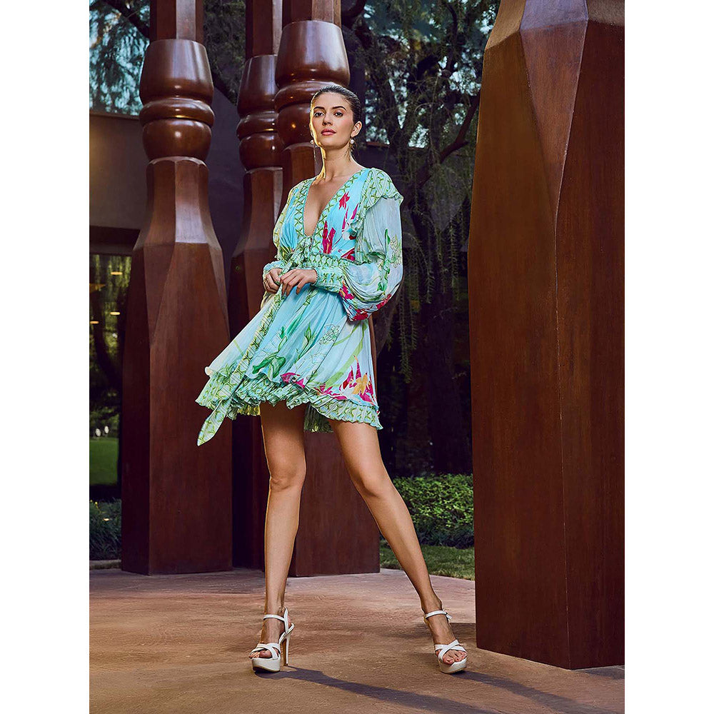 MANDIRA WIRK Mint Green Vacay Dress