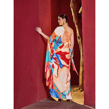 MANDIRA WIRK Saffron Modern One Shoulder Dress