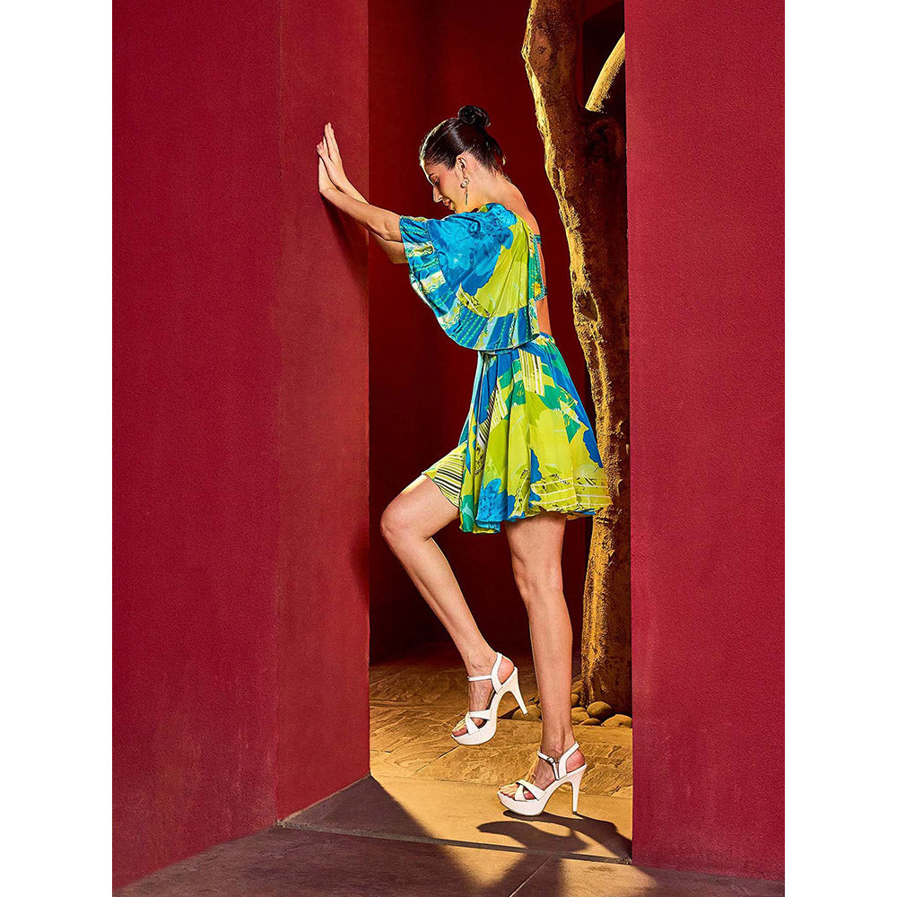 MANDIRA WIRK Multicolor Surge Corsage Playsuit