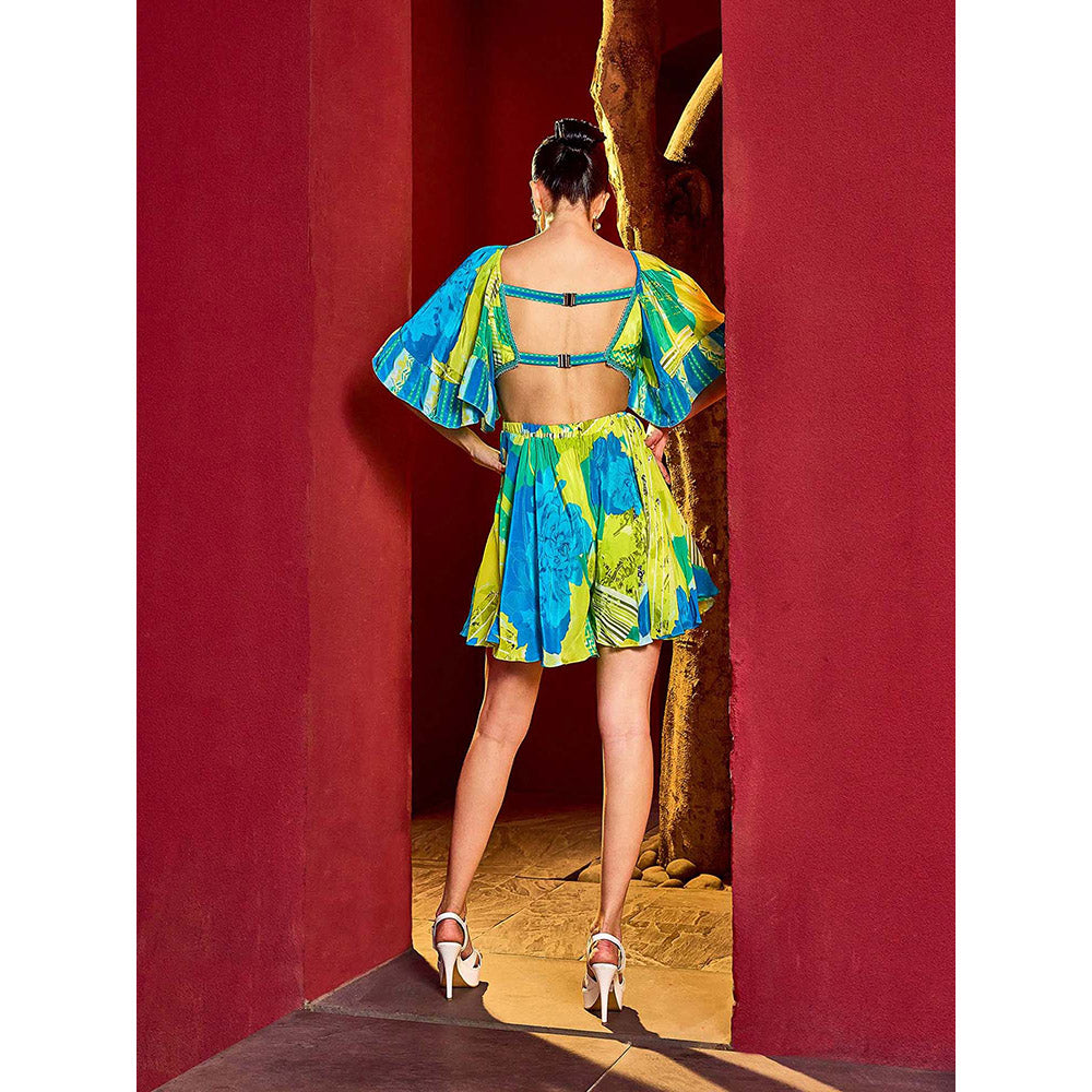 MANDIRA WIRK Multicolor Surge Corsage Playsuit