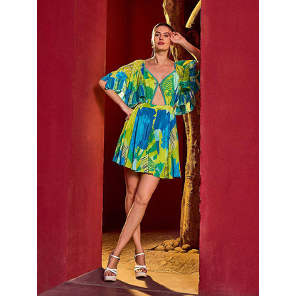 MANDIRA WIRK Multicolor Surge Corsage Playsuit