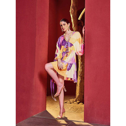 MANDIRA WIRK Multicolor Eucalyptus Breezy Dress