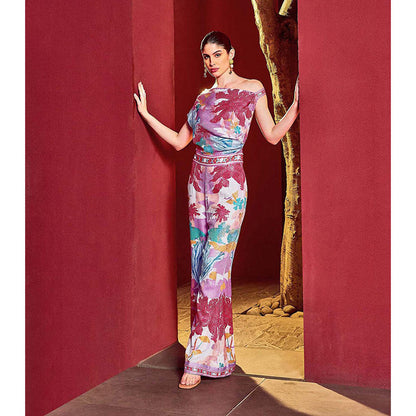 MANDIRA WIRK Multicolor Sequin Romance Jumpsuit
