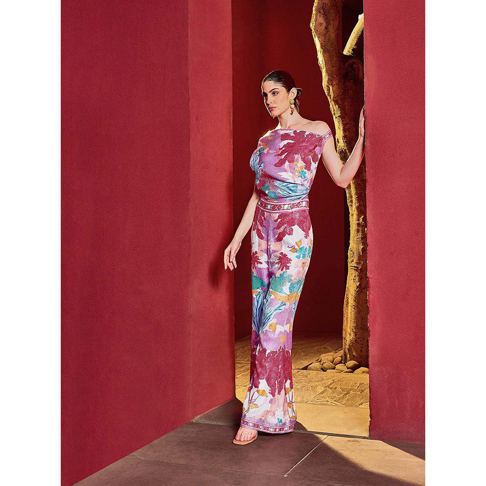MANDIRA WIRK Multicolor Sequin Romance Jumpsuit