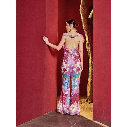 MANDIRA WIRK Multicolor Sequin Romance Jumpsuit