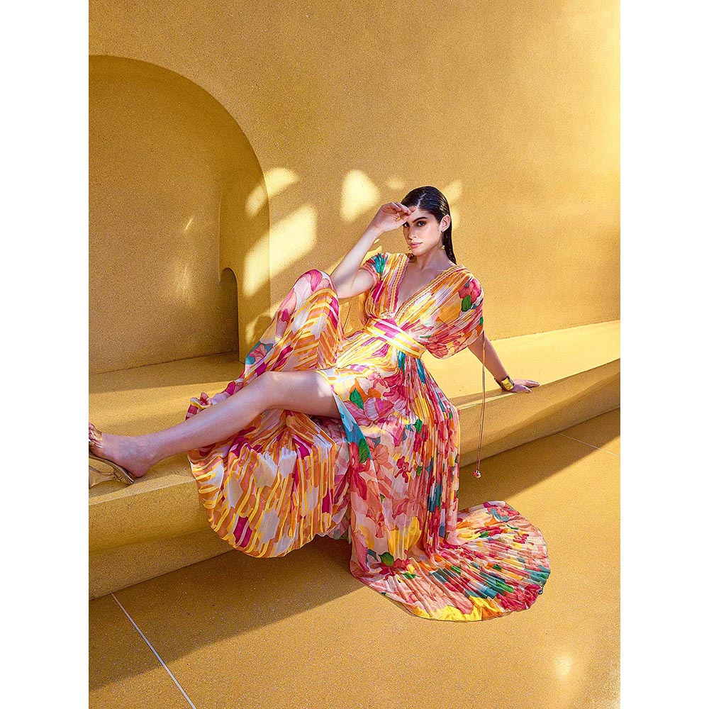 MANDIRA WIRK Multicolor Rush Printed Dress