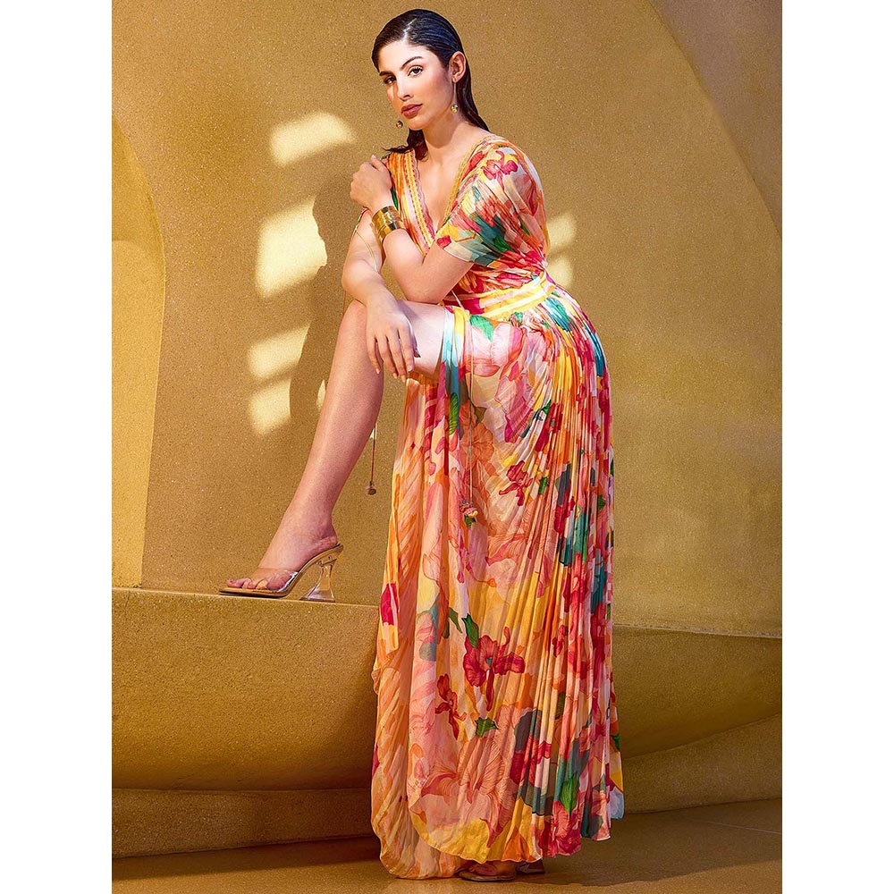 MANDIRA WIRK Multicolor Rush Printed Dress