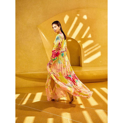 MANDIRA WIRK Multicolor Surge Florid Printed Dress