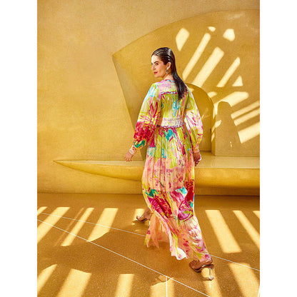 MANDIRA WIRK Multicolor Surge Florid Printed Dress