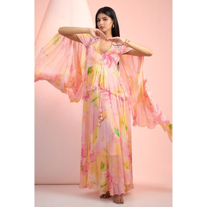 MANDIRA WIRK Multi-Colour Printed Maxi Dress