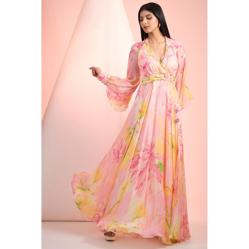 MANDIRA WIRK Multi-Colour Printed Maxi Dress