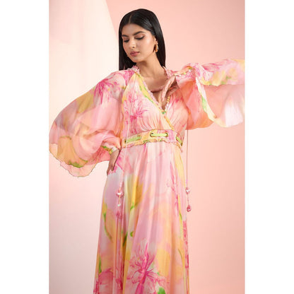 MANDIRA WIRK Multi-Colour Printed Maxi Dress
