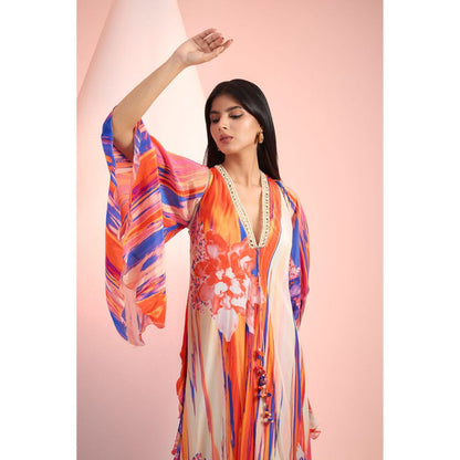 MANDIRA WIRK Multi-Colour Printed Maxi Dress