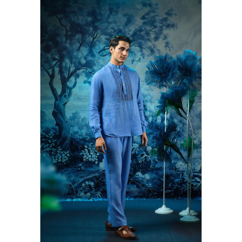 MANDIRA WIRK Blue Short Kurta with Pant
