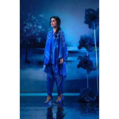 MANDIRA WIRK Blue Co-Ord Set
