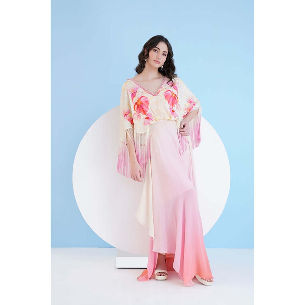 MANDIRA WIRK Bauhinia Printed Ombre Maxi Dress