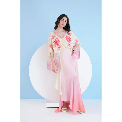 MANDIRA WIRK Bauhinia Printed Ombre Maxi Dress