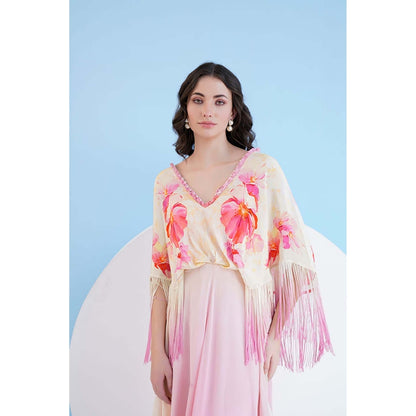 MANDIRA WIRK Bauhinia Printed Ombre Maxi Dress