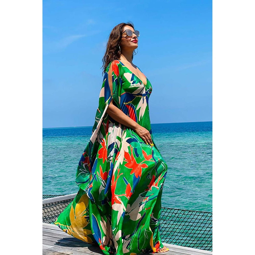 MANDIRA WIRK Bipasha Basu Green Maxi Dress