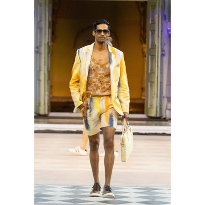 MANDIRA WIRK Mesh Vest Jacket With Shorts