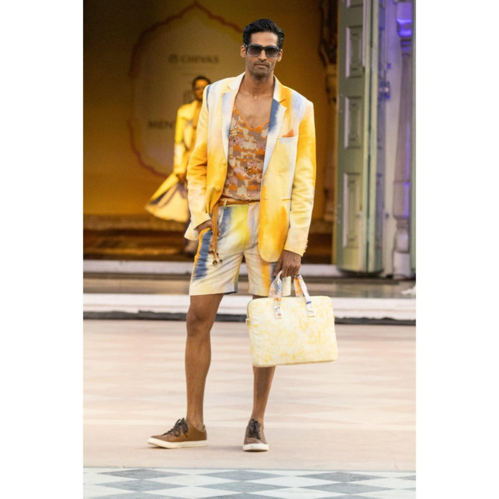 MANDIRA WIRK Mesh Vest Jacket With Shorts