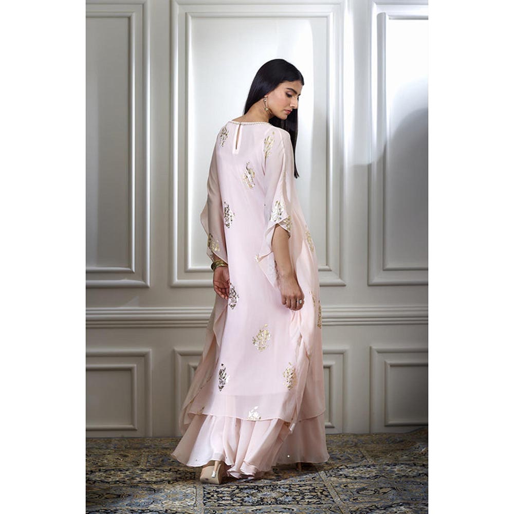 MANDIRA WIRK Women Chanderi Peach Kurta with Sharara