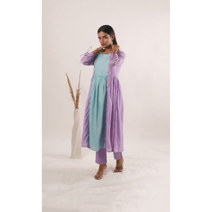 Mangalmay By Aastha Lavender Moon Kulfi Kurta with Pants (Set of 2)