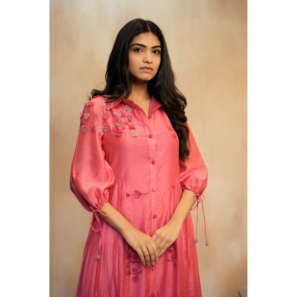 Mangalmay By Aastha Radiant Pink Rose Co-Ord (Set of 2)