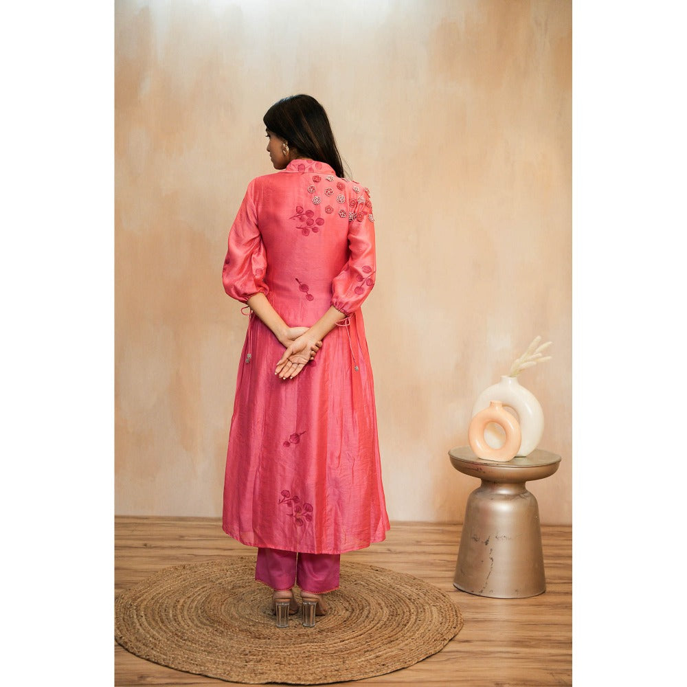 Mangalmay By Aastha Radiant Pink Rose Co-Ord (Set of 2)