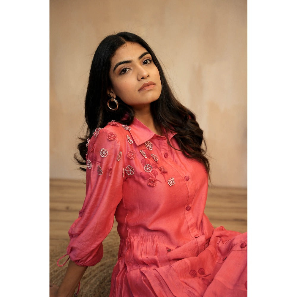 Mangalmay By Aastha Radiant Pink Rose Co-Ord (Set of 2)