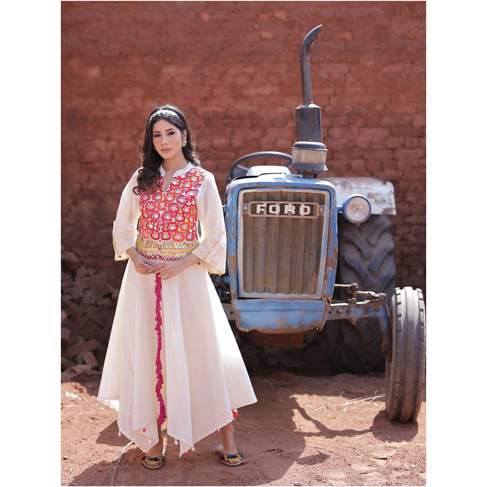 Mani Dua Khanna Ivory Kurta with Pant (Set of 2)