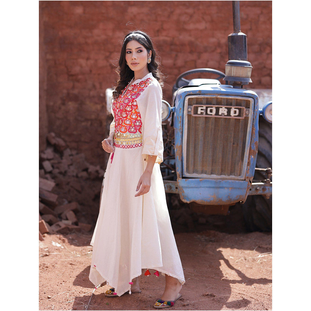 Mani Dua Khanna Ivory Kurta with Pant (Set of 2)