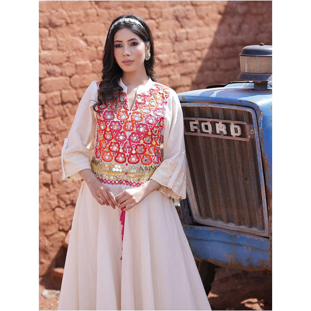 Mani Dua Khanna Ivory Kurta with Pant (Set of 2)