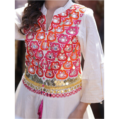 Mani Dua Khanna Ivory Kurta with Pant (Set of 2)