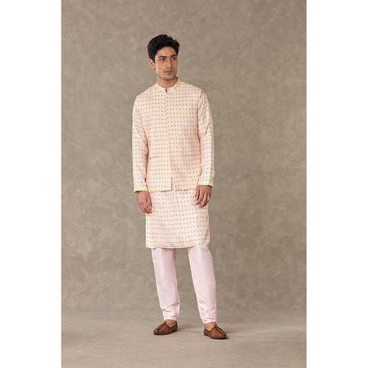 Masaba Barfi Pink Wallflower Nehru Jacket