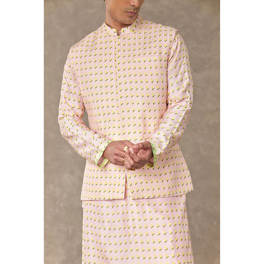 Masaba Barfi Pink Wallflower Nehru Jacket