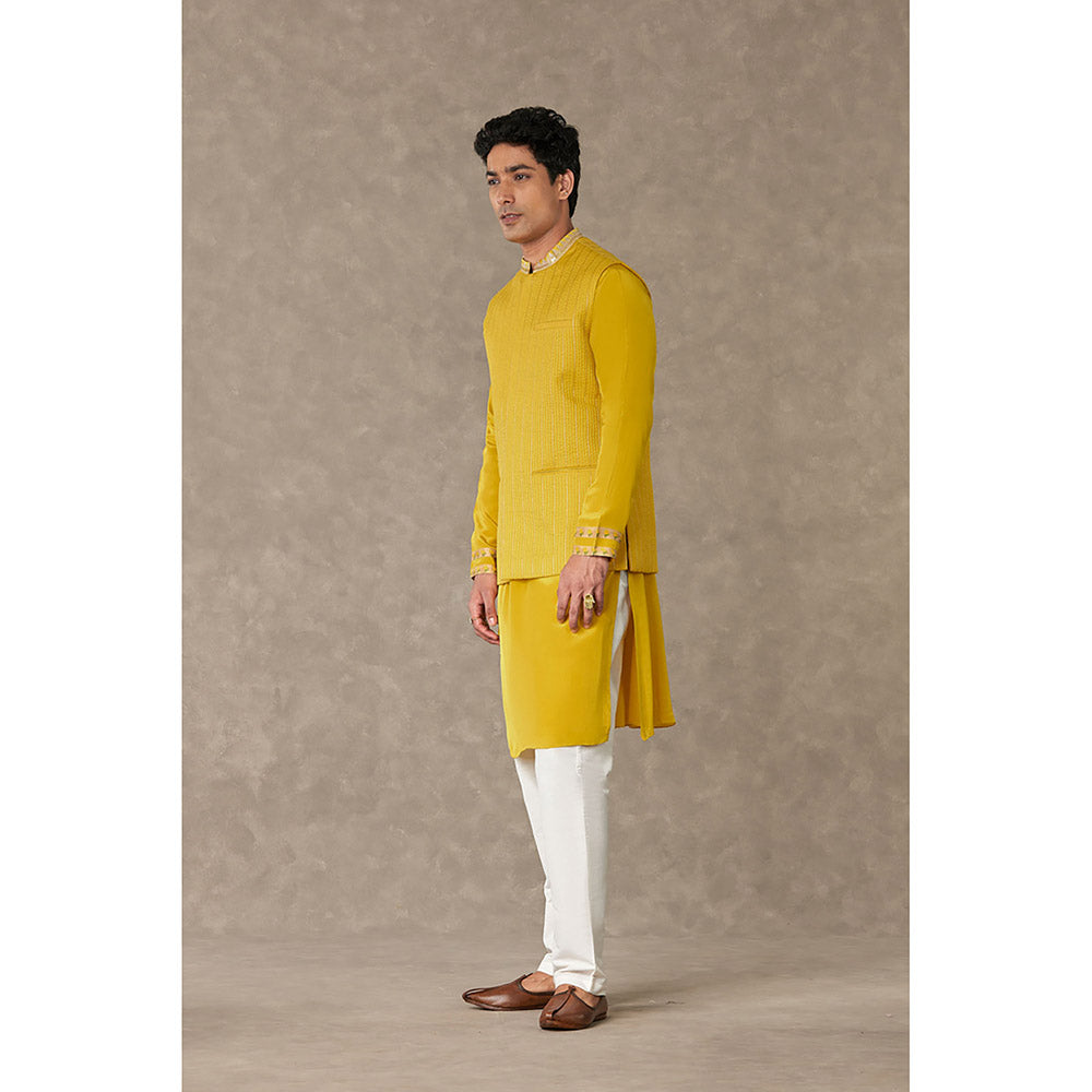 Masaba Corn Yellow Tissue Nehru Jacket