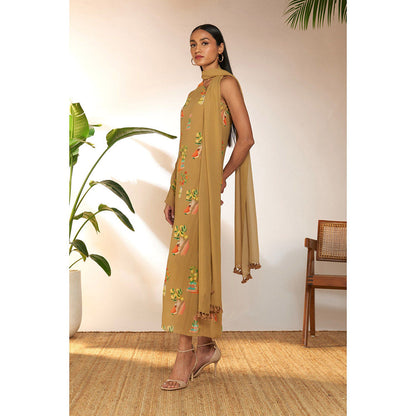 Masaba Tan Tangy Tango One Shoulder Kaftan