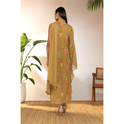 Masaba Tan Tangy Tango One Shoulder Kaftan