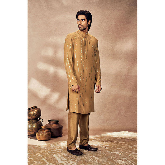 Masaba Gold Tribal Pillar Kurta with Pant (Set of 2)