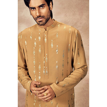 Masaba Gold Tribal Pillar Kurta with Pant (Set of 2)