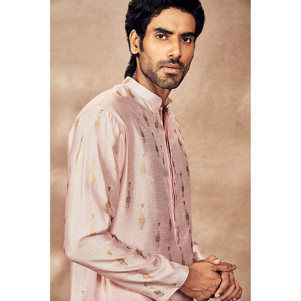 Masaba Baby Pink Tribal Pillar Kurta