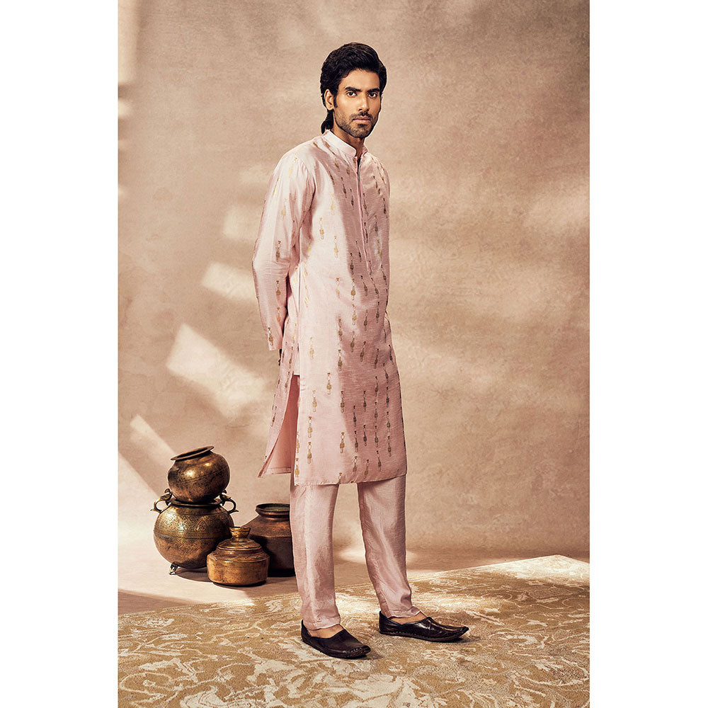 Masaba Baby Pink Tribal Pillar Kurta with Pant (Set of 2)