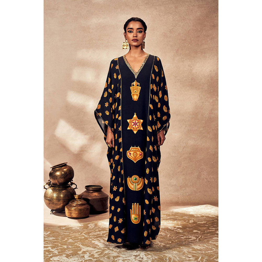 Masaba Black Trinkets Kaftan Dress