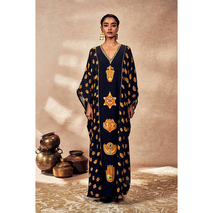 Masaba Black Trinkets Kaftan Dress