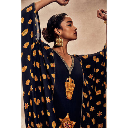 Masaba Black Trinkets Kaftan Dress