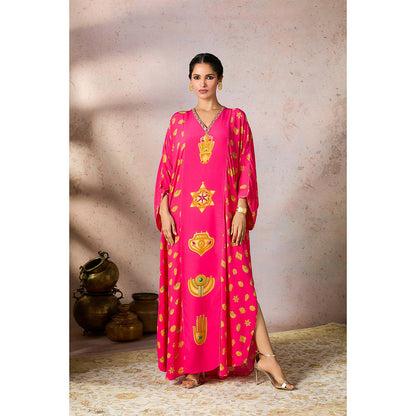 Masaba Pink Trinkets Kaftan Dress