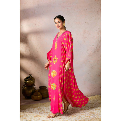 Masaba Pink Trinkets Kaftan Dress